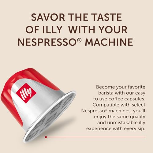 illy Espresso Capsules, Classico Medium Roast, 10 Count, 5 Pack