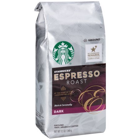 Starbucks Ground Coffee, Dark Roast Coffee, Espresso Roast, 100% Arabica, 1 bag (28 oz)
