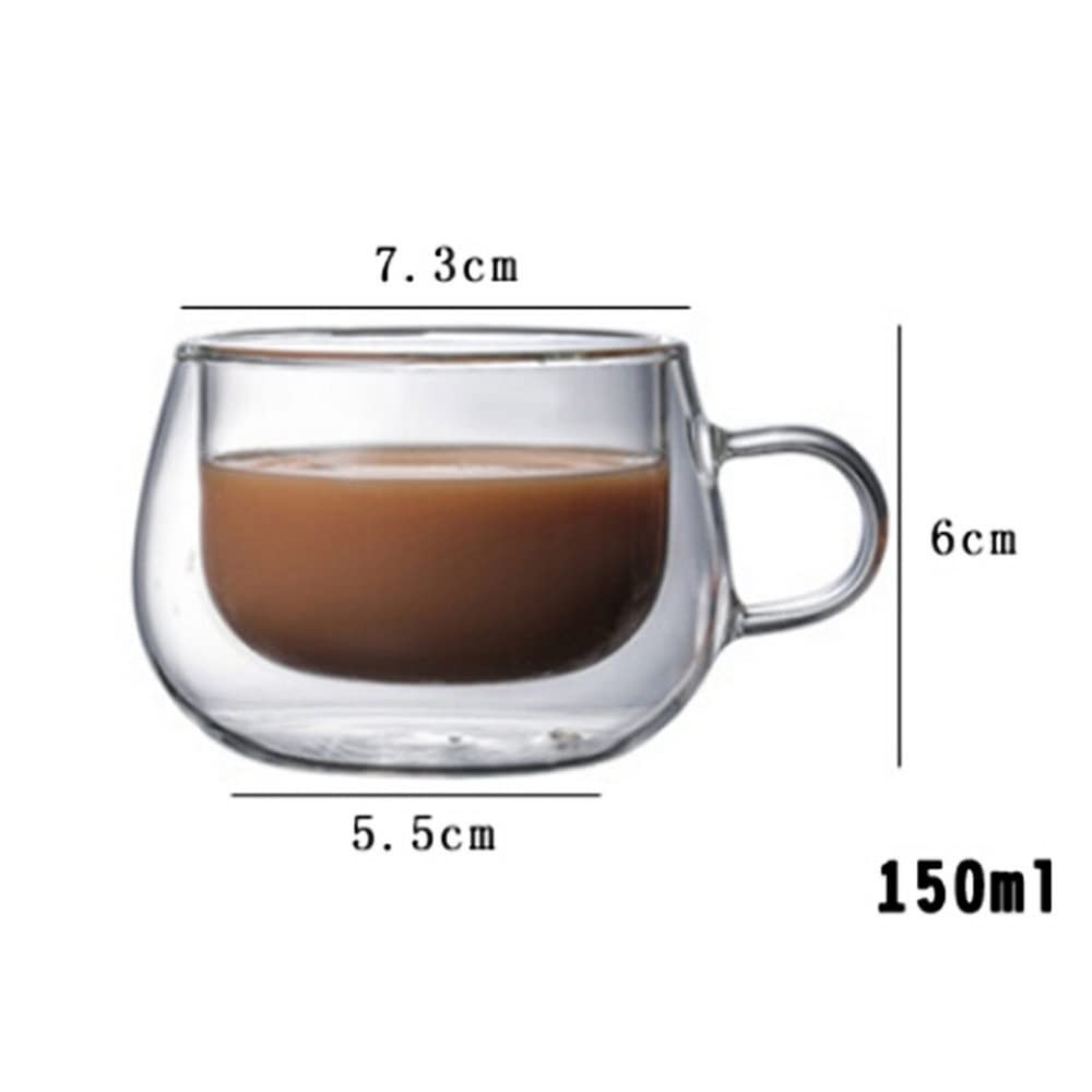 DUYHBAWRS Transparent Glass Coffee & Tea Tumbler Cup