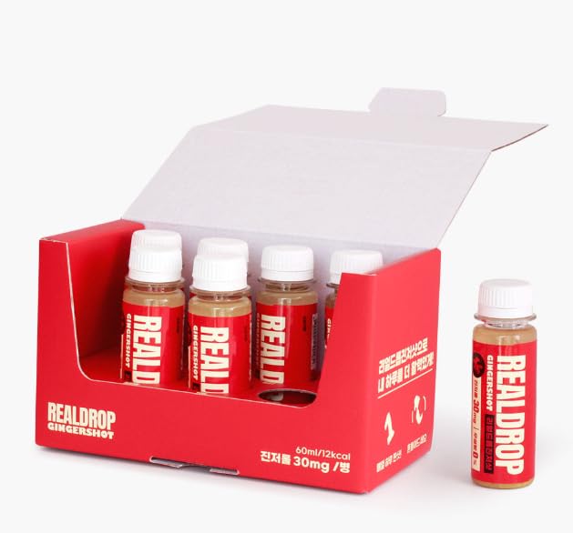 Real Drop Sugar-Free Korean Ginger Shots, 7-Pack
