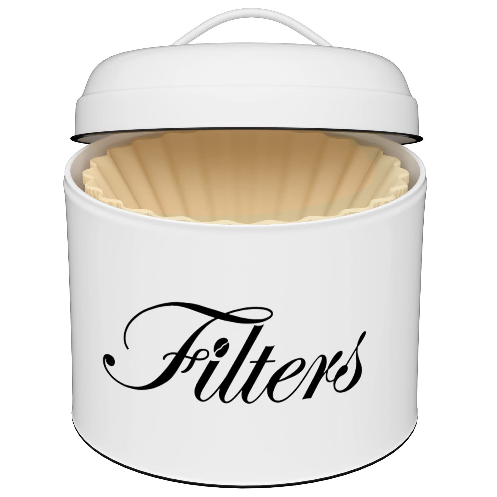 Coffee Filter Holder, Brown Basket Coffee Filter Storage with Lid