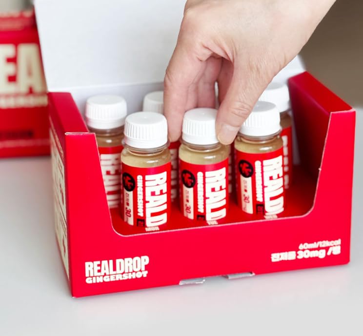 Real Drop Sugar-Free Korean Ginger Shots, 7-Pack