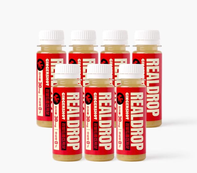 Real Drop Sugar-Free Korean Ginger Shots, 7-Pack