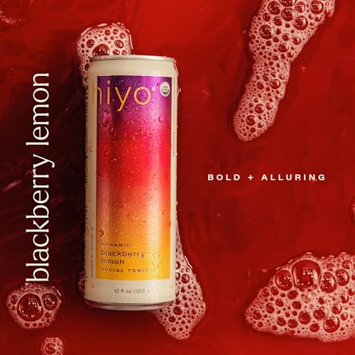 Hiyo USDA Organic Social Tonic - Adaptogens, Nootropics, Botanicals - Non-Alcoholic Functional Seltzer Drink - Feel the Float - 30 Calories, Vegan, Gluten Free, Non-GMO, 12 FL Oz (12-Pack)
