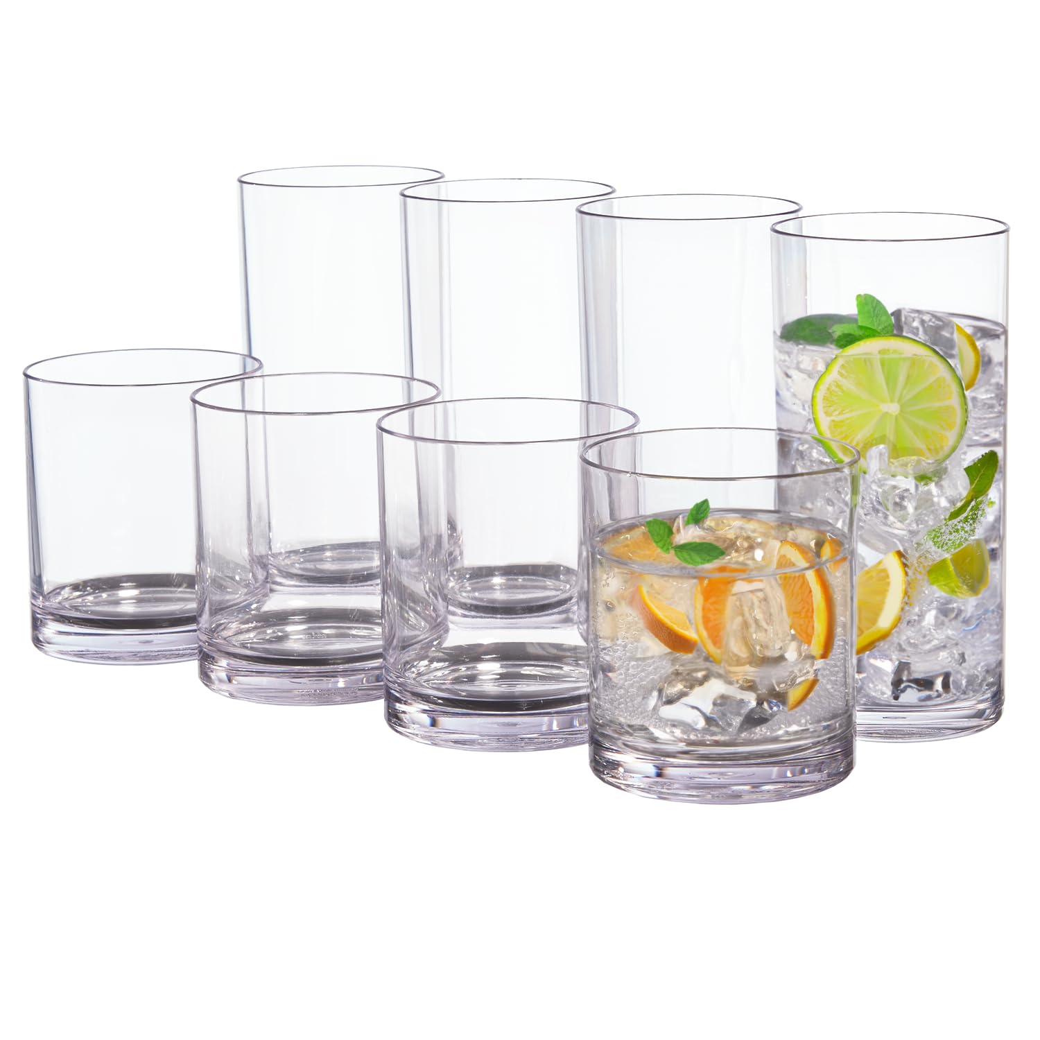 US Acrylic Classic Tumblers Rocks-Water Sets
