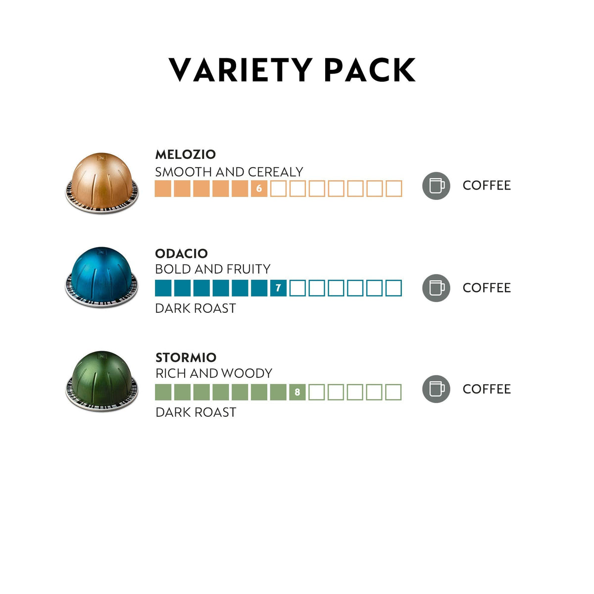 Vertuo Coffee Capsules for Nespresso Machines – Rich Coffee Blend