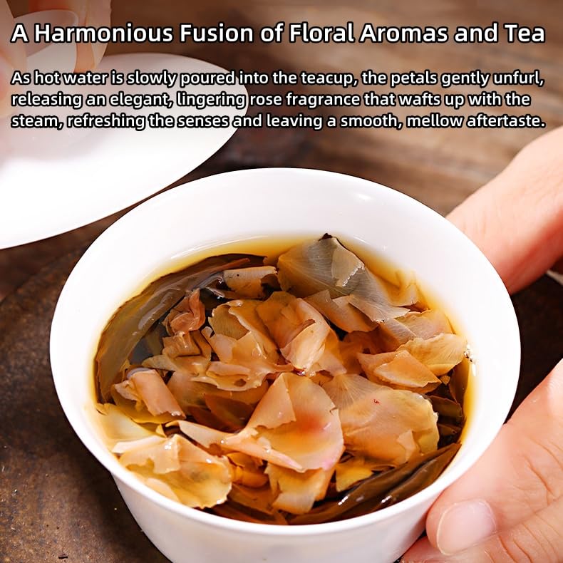 Chinese Kung Fu Rose Black Tea with Rose Blossoms, 250g/500g