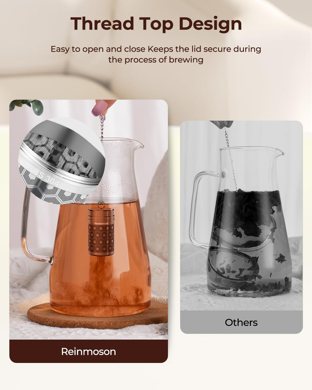Reinmoson Tea Infuser for Loose Tea & Spice Infusers