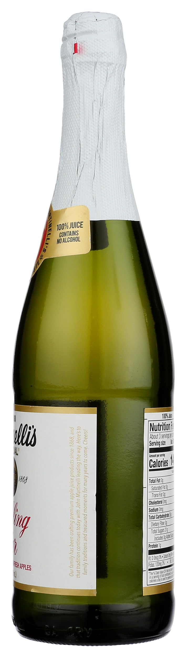 Martinelli's Gold Medal Sparkling Cider, 25.4 Fl Oz Bottle