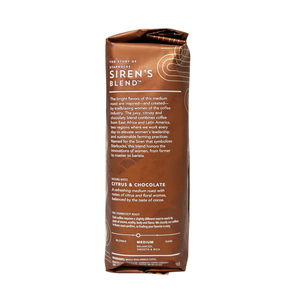 Starbucks Whole Bean Caffeinated Bag No medium_roast