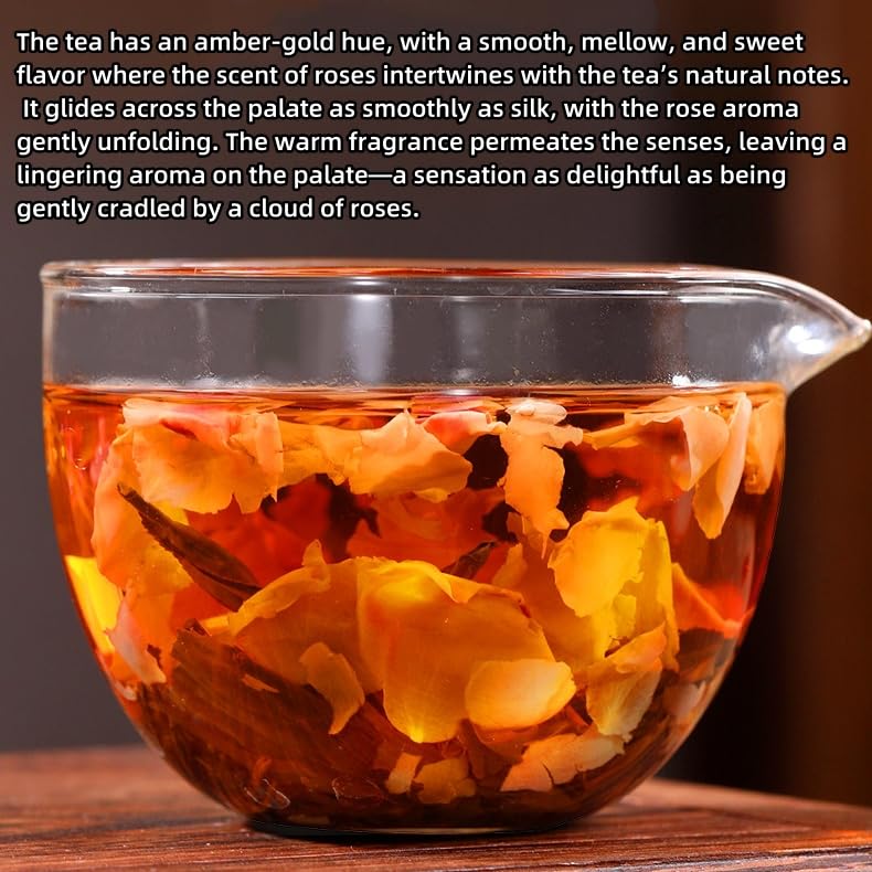 Chinese Kung Fu Rose Black Tea with Rose Blossoms, 250g/500g