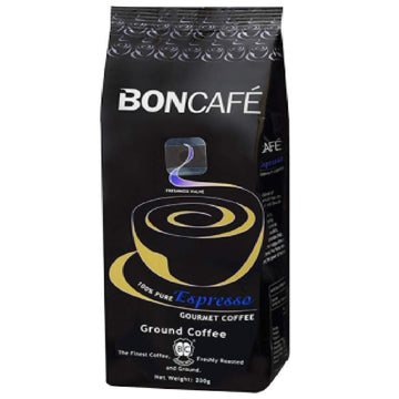 Boncafé Espresso Gourmet Ground Coffee, 200g, 12-Pack