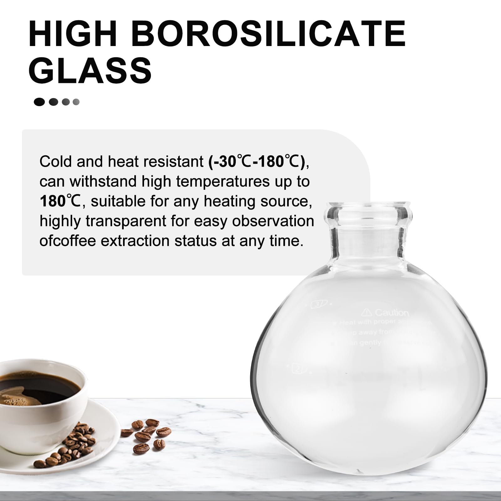 YUCHENGTECH Glass Technica Syphon Coffee Maker - Tabletop Glass Siphon Pot