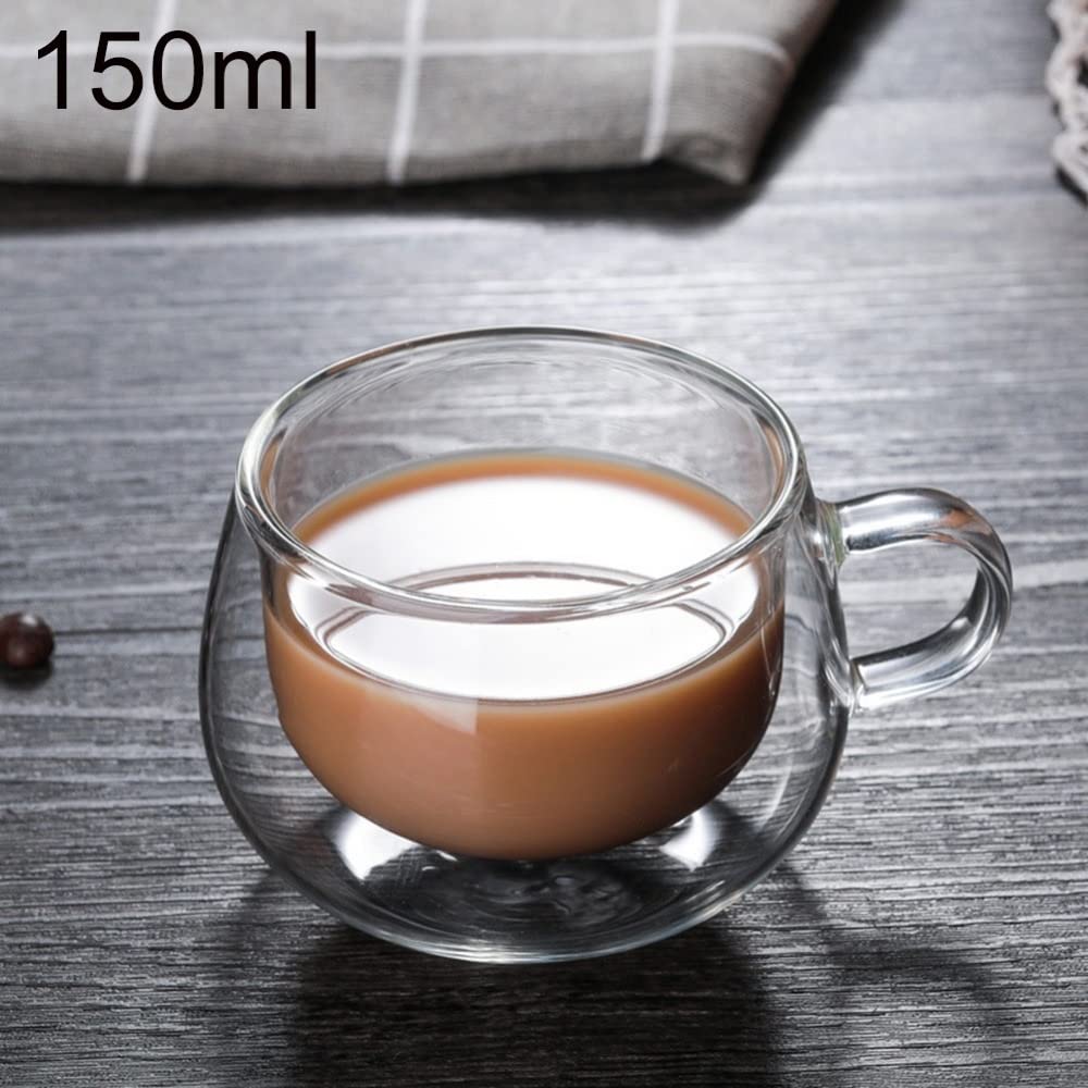 DUYHBAWRS Transparent Glass Coffee & Tea Tumbler Cup