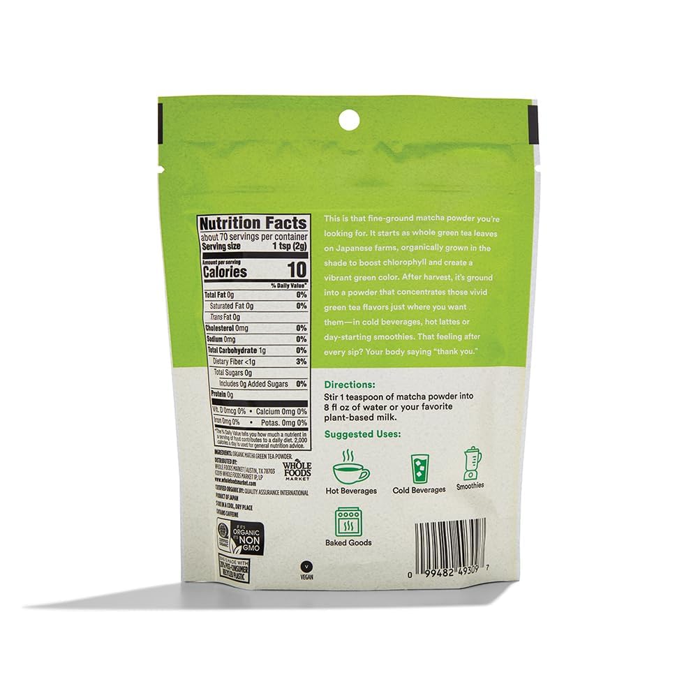 365 by Whole Foods Market, Powder Matcha Organic, 5 Ounce