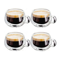 DUYHBAWRS Transparent Glass Coffee & Tea Tumbler Cup