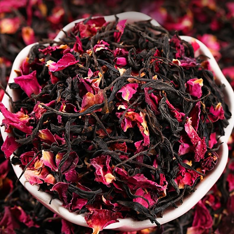 Chinese Kung Fu Rose Black Tea with Rose Blossoms, 250g/500g