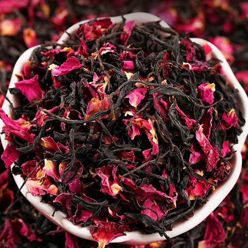 Chinese Kung Fu Rose Black Tea with Rose Blossoms, 250g/500g