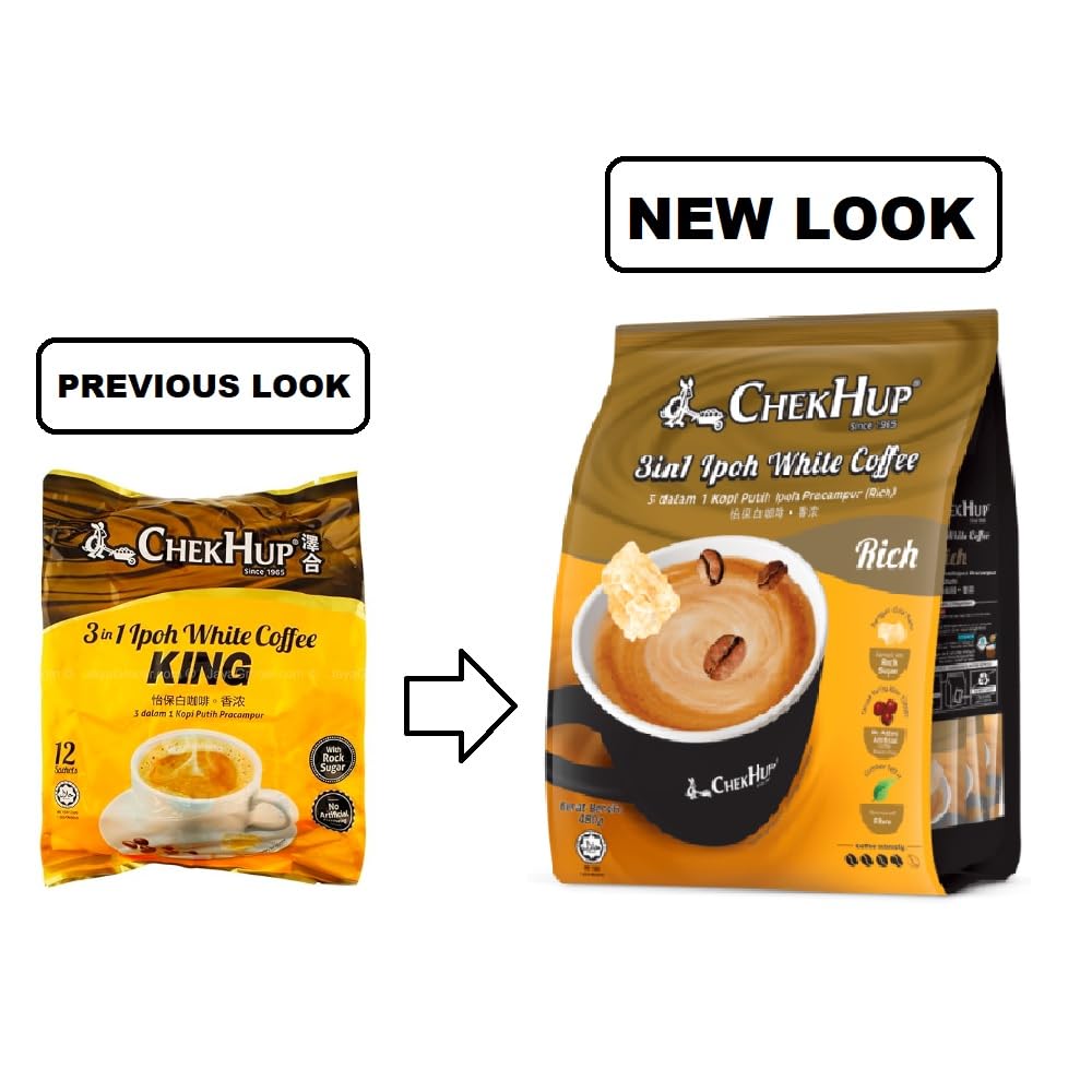 Chek Hup 3-in-1 Ipoh White Coffee King, 12-Pack