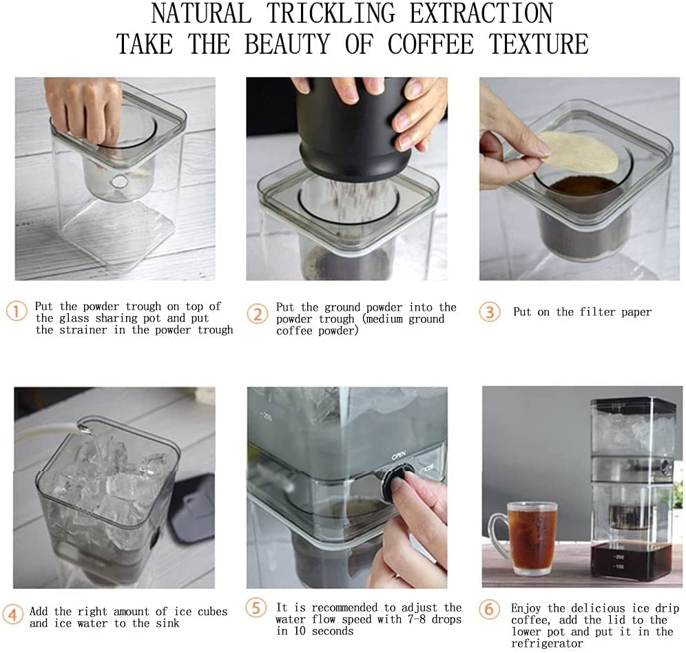 AQIANGJY 500ML Cold Brew Iced Drip Coffee Maker