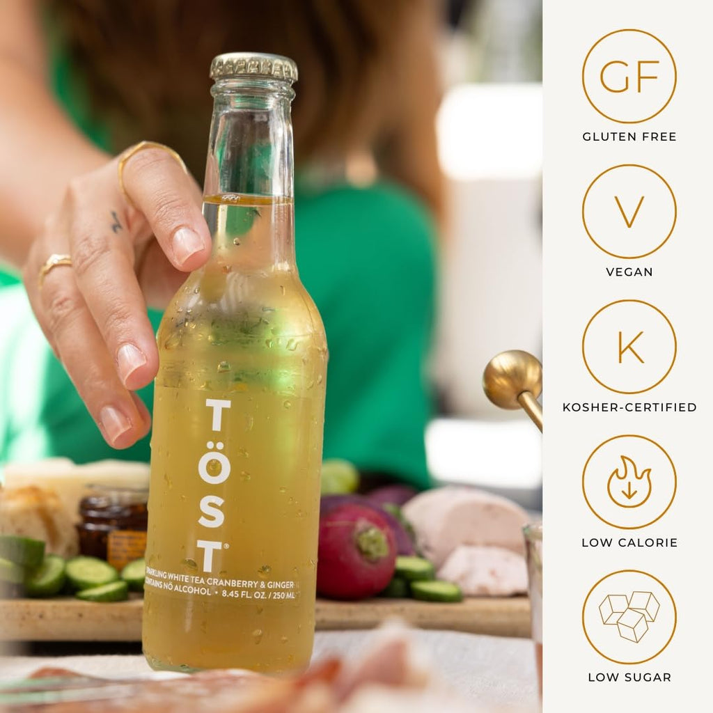 TÖST All-Natural Non-Alcoholic Sparkling Beverage, 16-Pack