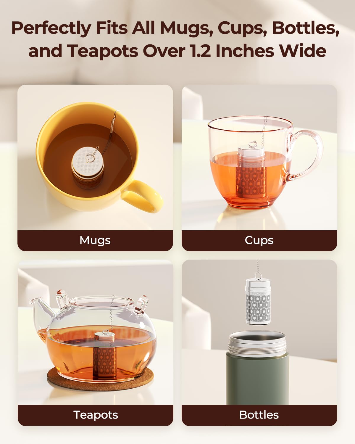 Reinmoson Tea Infuser for Loose Tea & Spice Infusers
