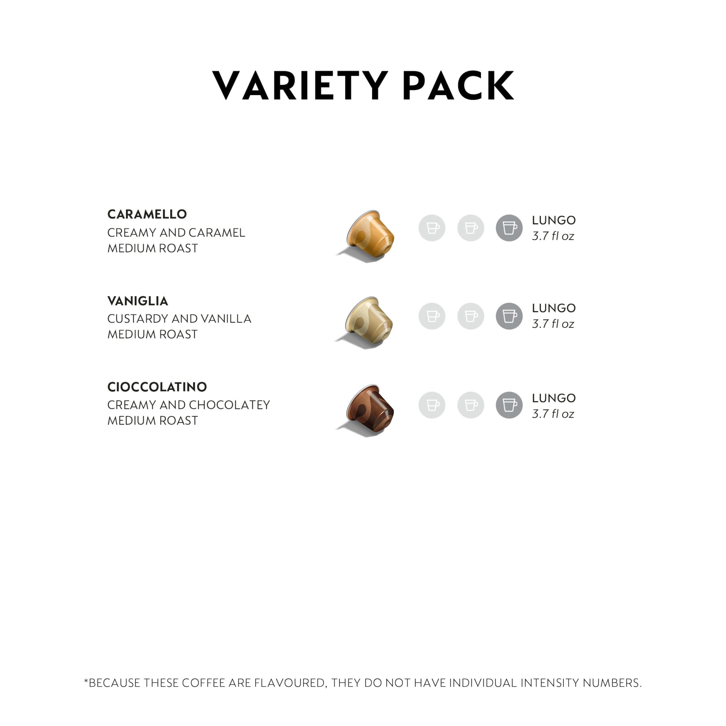 Nespresso Original, Barista Flavored Pack, 30-Count Coffee Pods