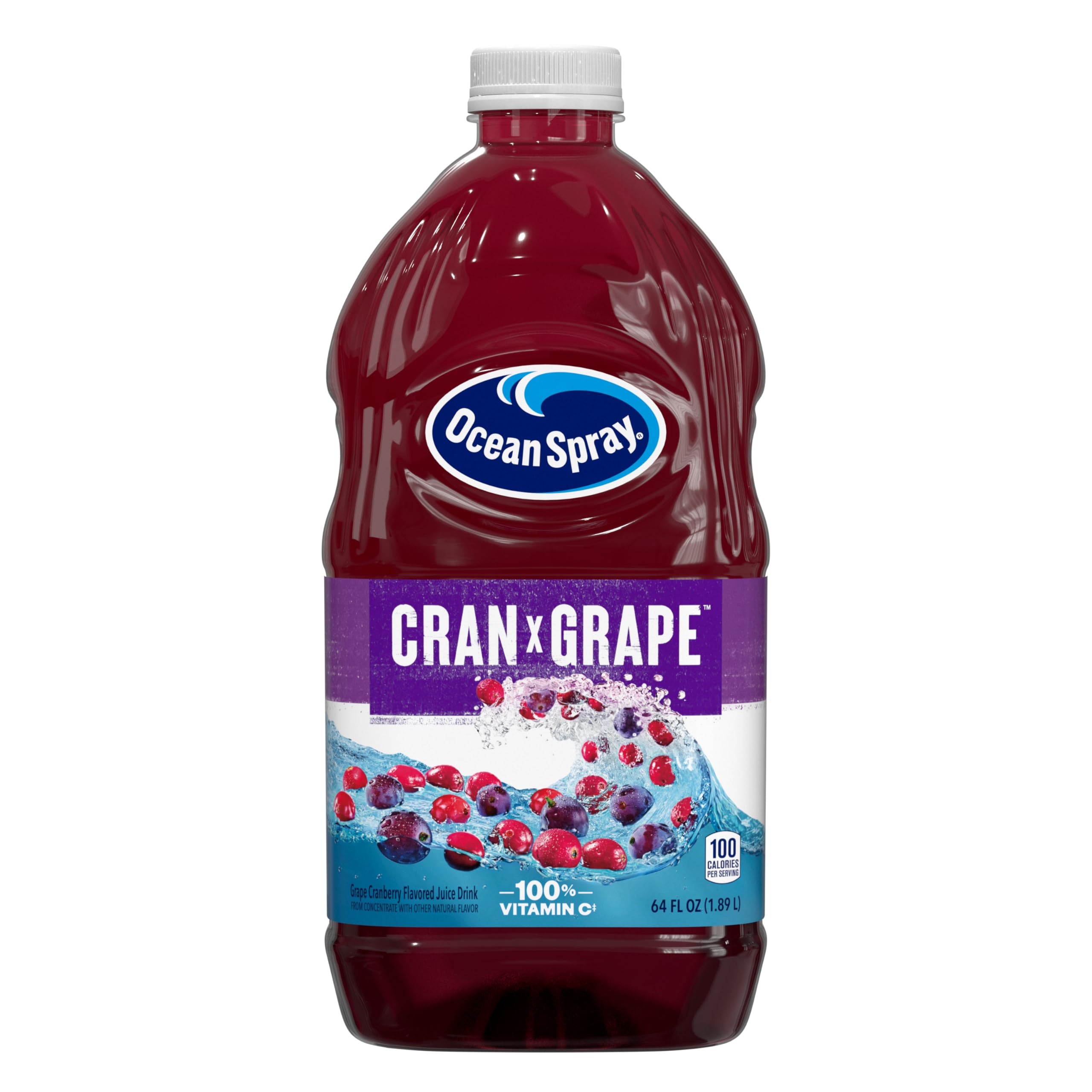Ocean Spray® Cranberry Juice Cocktail with Calcium, 64 Fl Oz Bottle (Pack of 8)