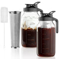 VA1KENE Cold Brew Coffee Maker, Mason Jar with 304 Stainless Steel Filter