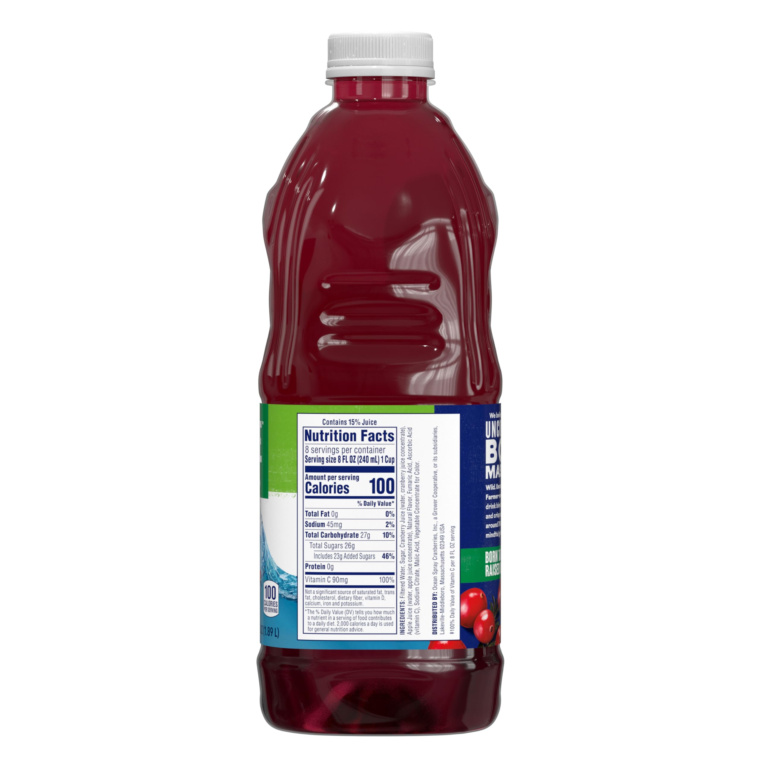 Ocean Spray® Cranberry Juice Cocktail with Calcium, 64 Fl Oz Bottle (Pack of 8)