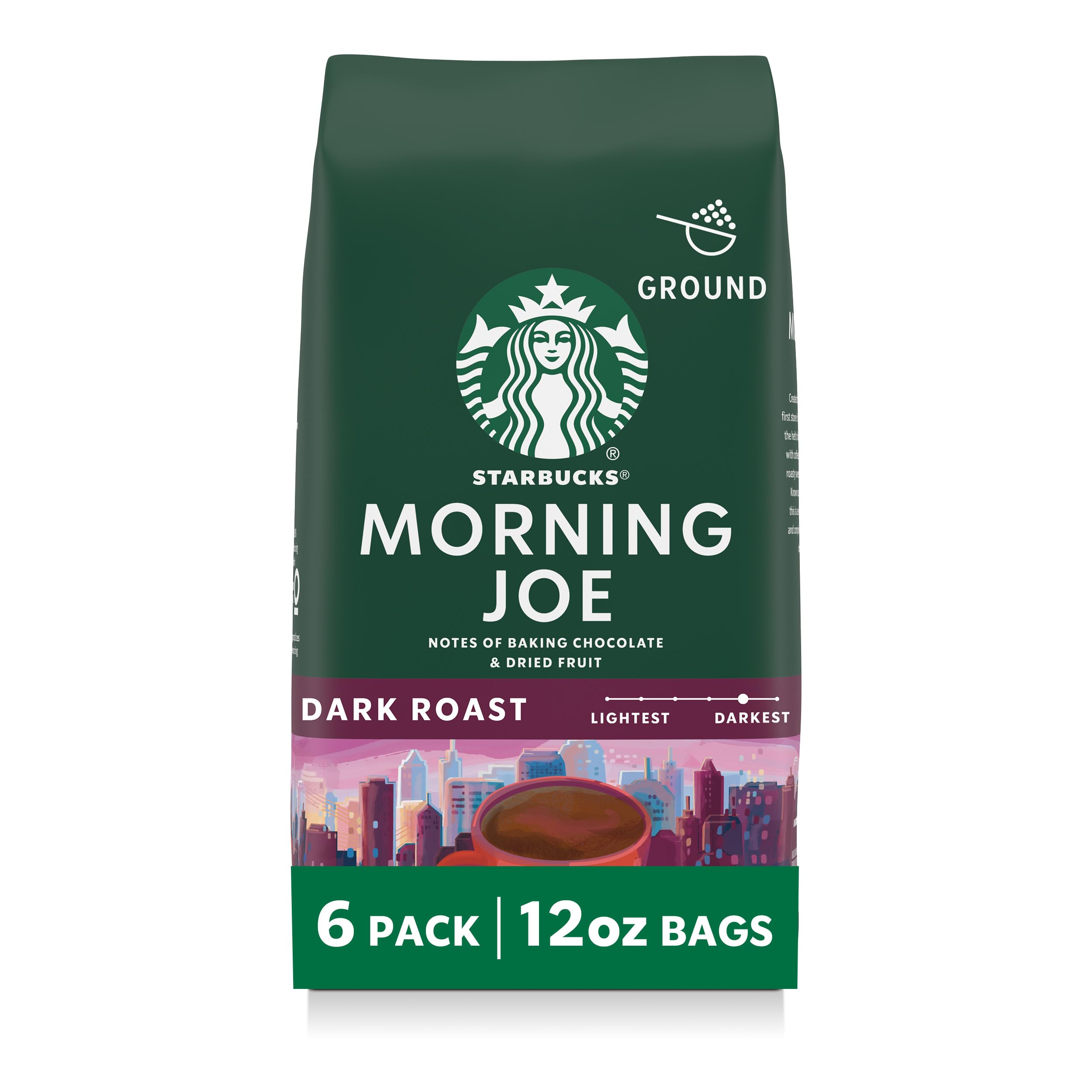 Starbucks Ground Coffee, Dark Roast Coffee, Espresso Roast, 100% Arabica, 1 bag (28 oz)