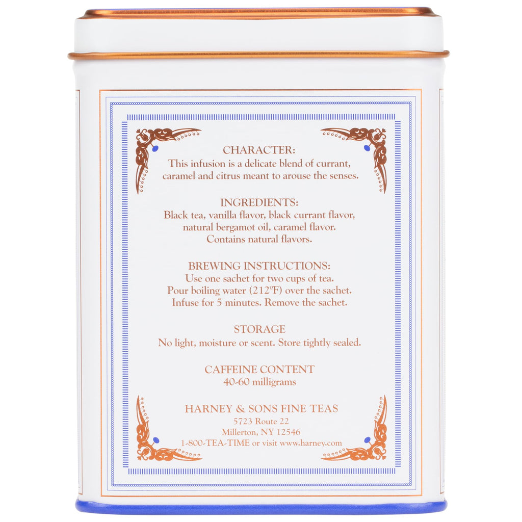 Harney & Sons Paris Black Tea – 20 Sachets | Fruity Vanilla & Caramel Blend with Hint of Lemony Bergamot