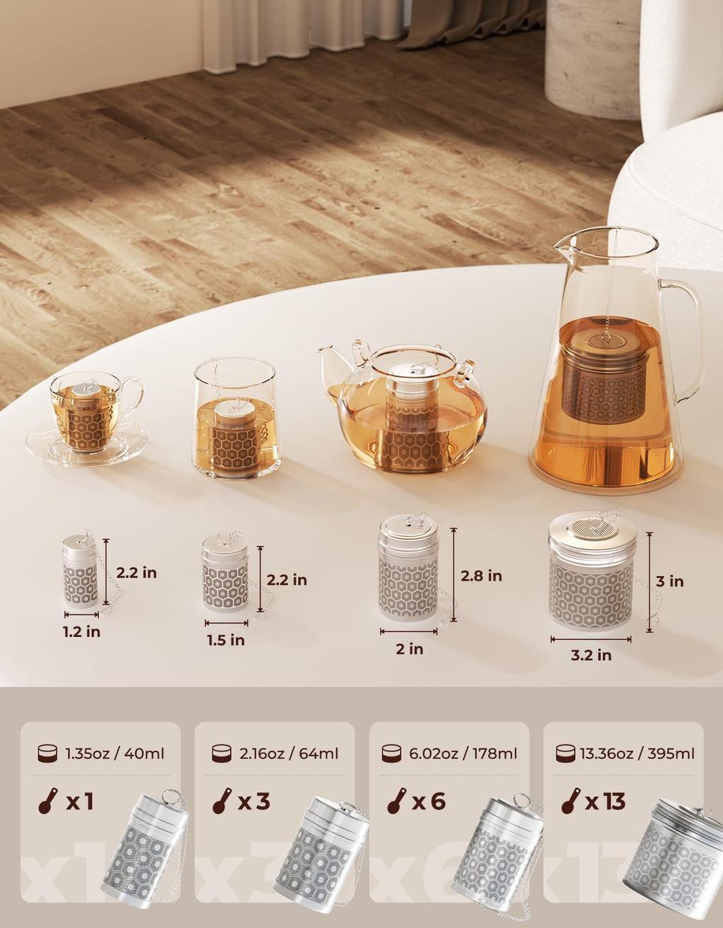 Reinmoson Tea Infuser for Loose Tea & Spice Infusers
