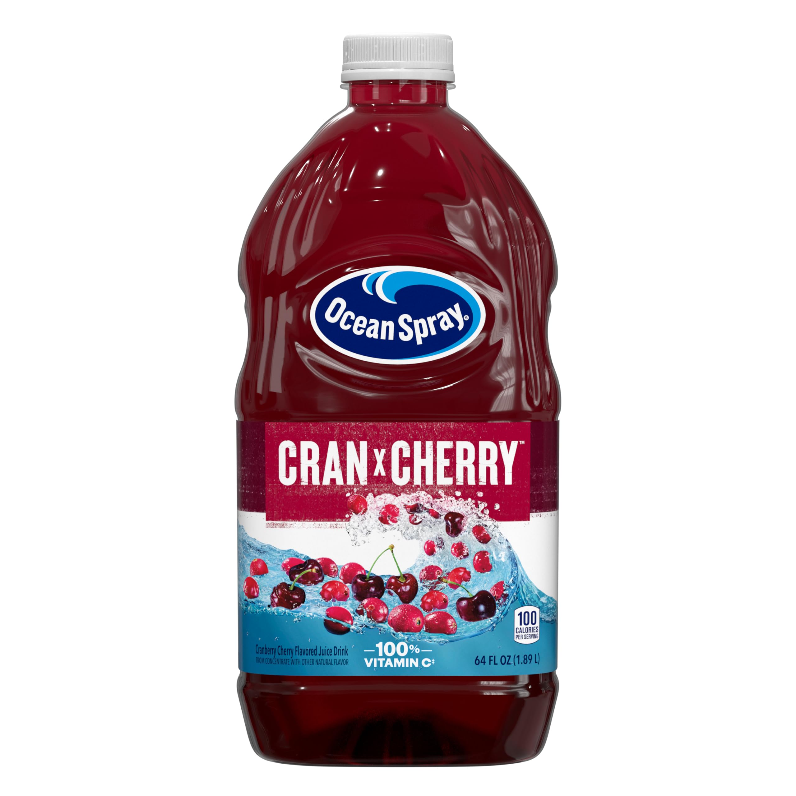 Ocean Spray® Cranberry Juice Cocktail with Calcium, 64 Fl Oz Bottle (Pack of 8)