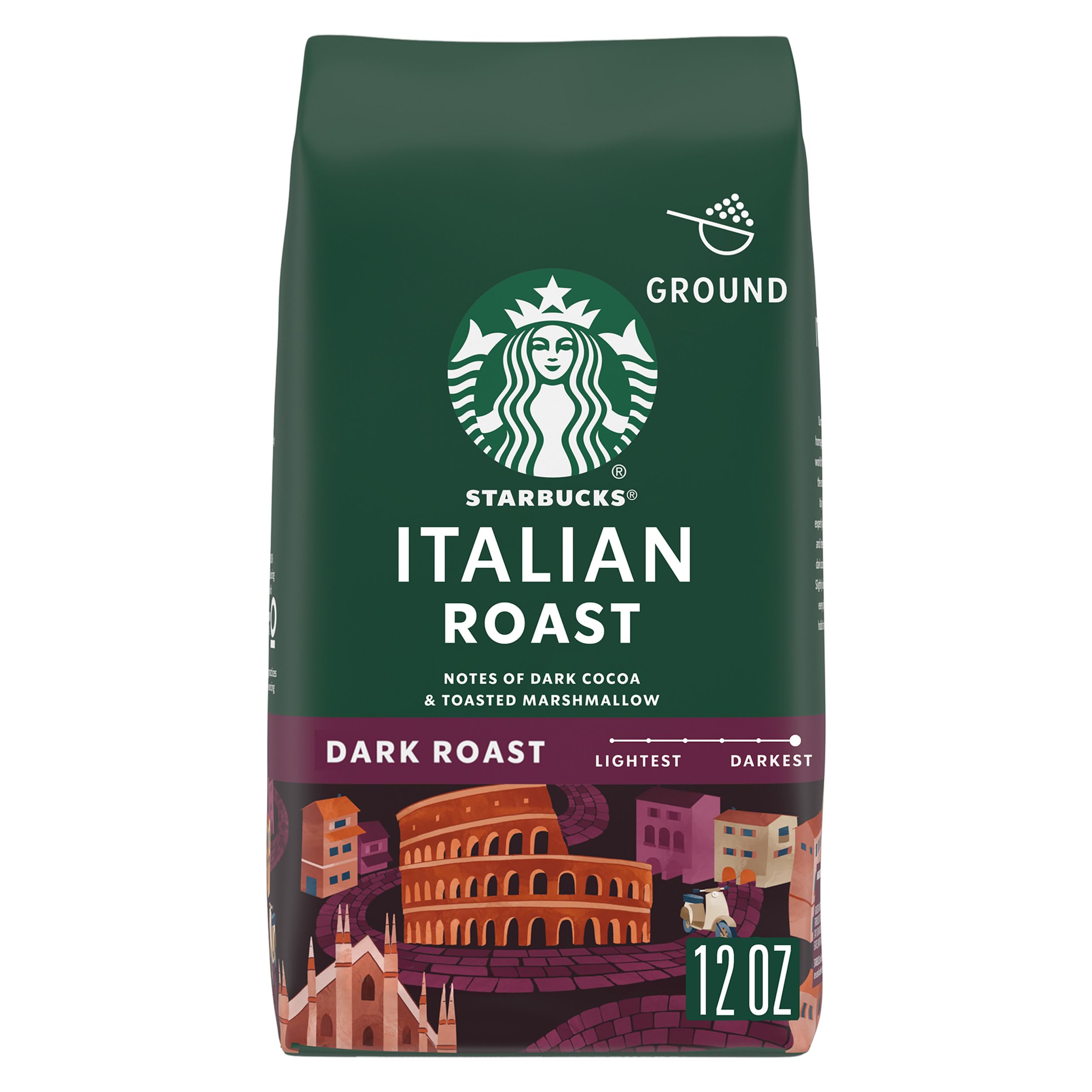 Starbucks Ground Coffee, Dark Roast Coffee, Espresso Roast, 100% Arabica, 1 bag (28 oz)