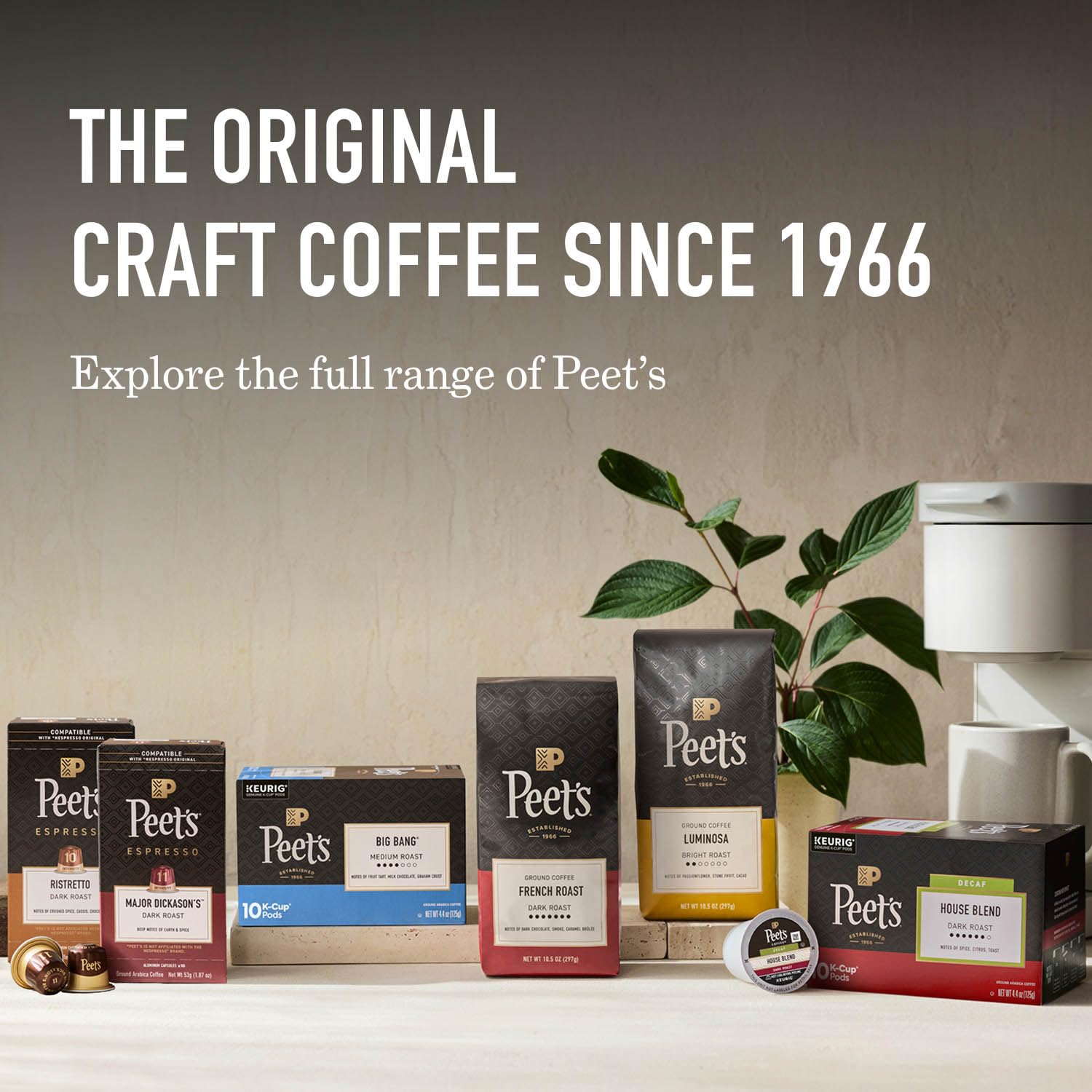 Peet's Coffee, Dark Roast Ground Coffee