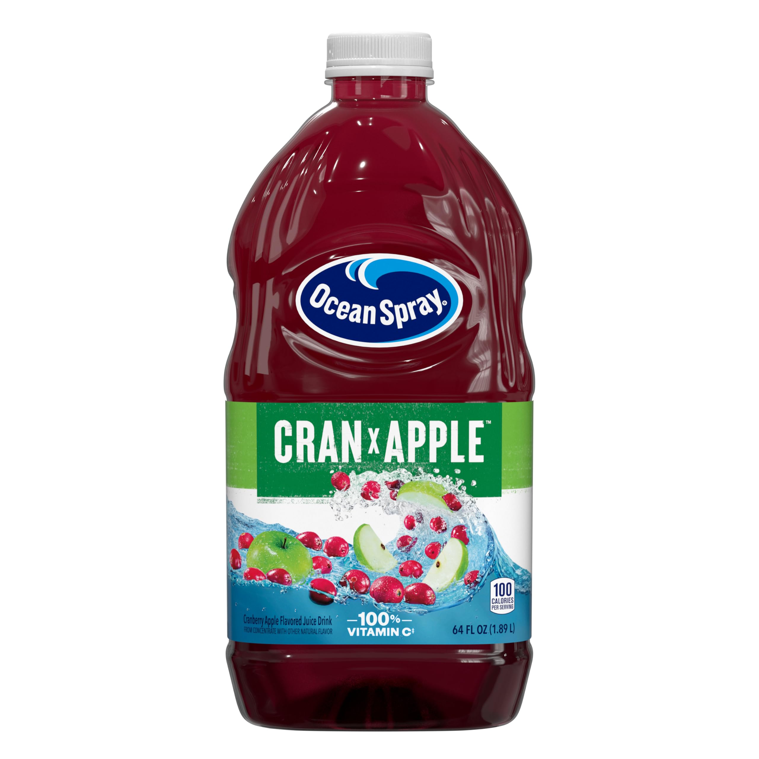 Ocean Spray® Cranberry Juice Cocktail with Calcium, 64 Fl Oz Bottle (Pack of 8)