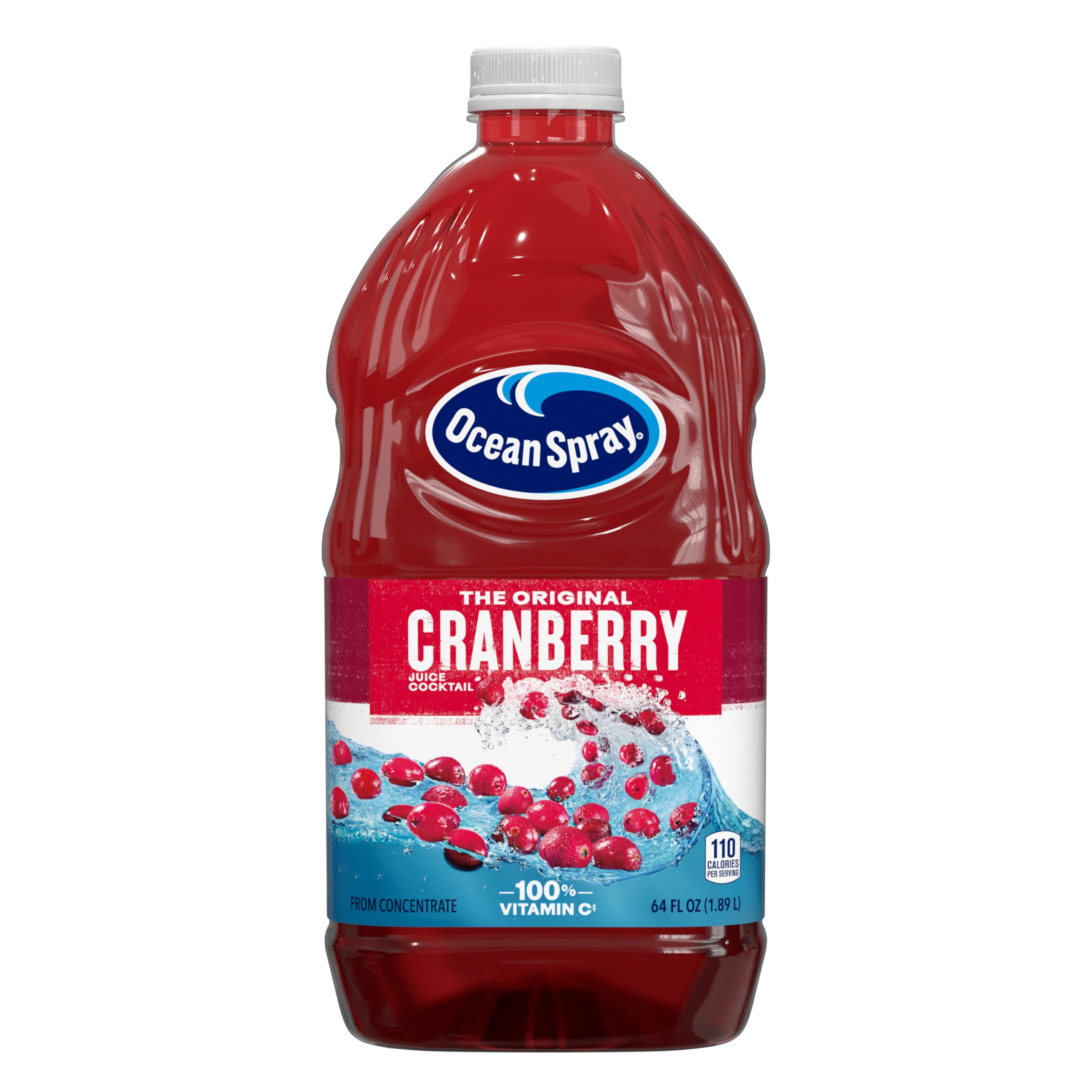 Ocean Spray® Cranberry Juice Cocktail with Calcium, 64 Fl Oz Bottle (Pack of 8)