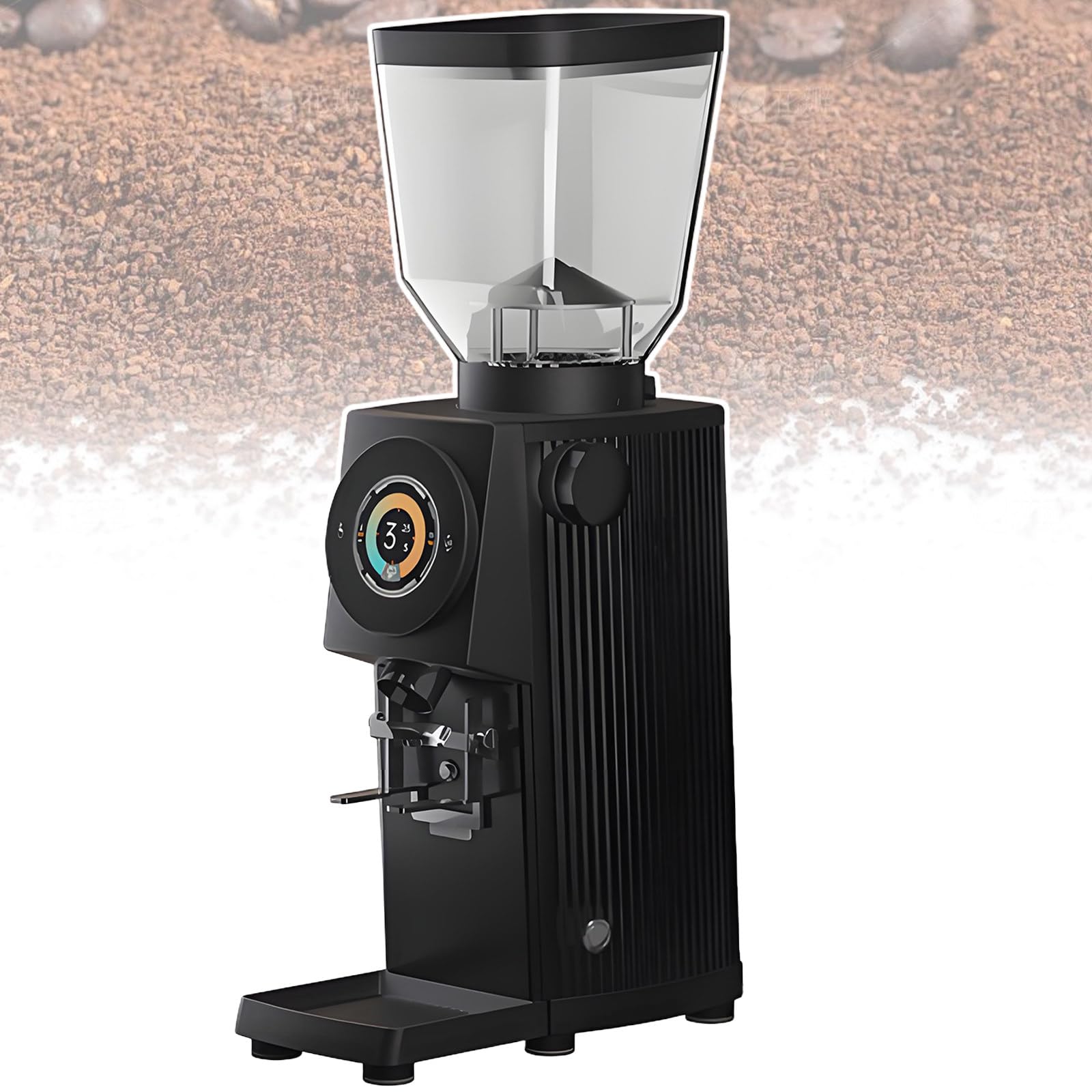 VNMUDZEO Electric Flat Burr Coffee Grinder for Espresso