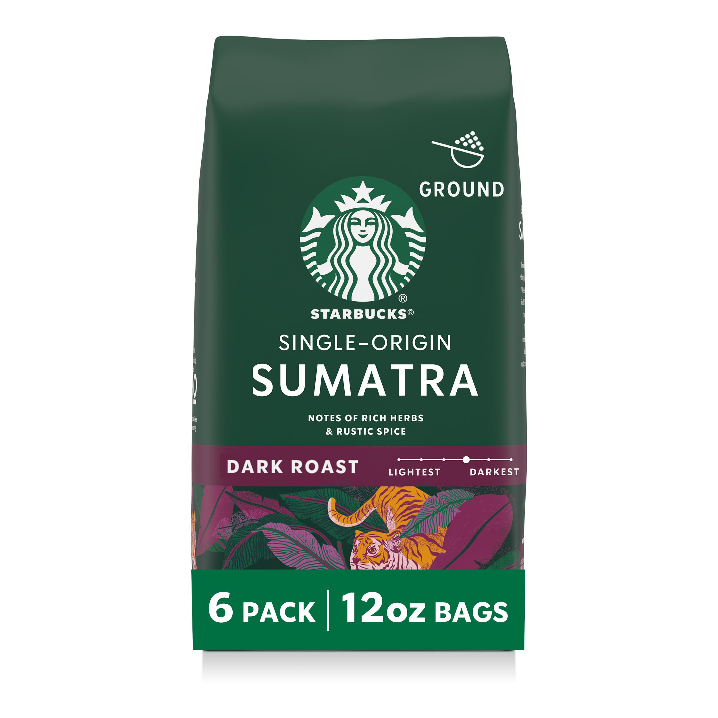 Starbucks Ground Coffee, Dark Roast Coffee, Espresso Roast, 100% Arabica, 1 bag (28 oz)
