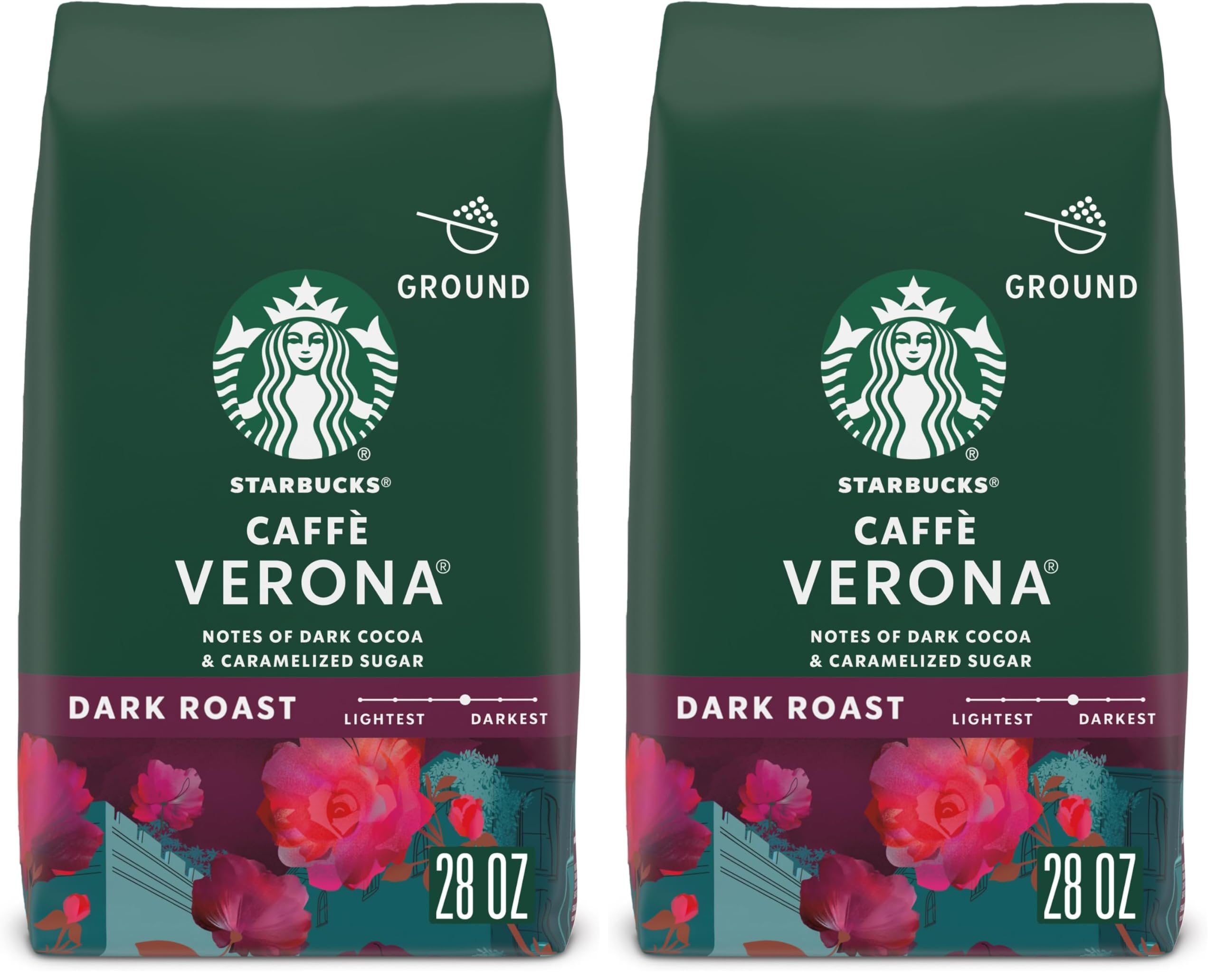 Starbucks Ground Coffee, Dark Roast Coffee, Espresso Roast, 100% Arabica, 1 bag (28 oz)