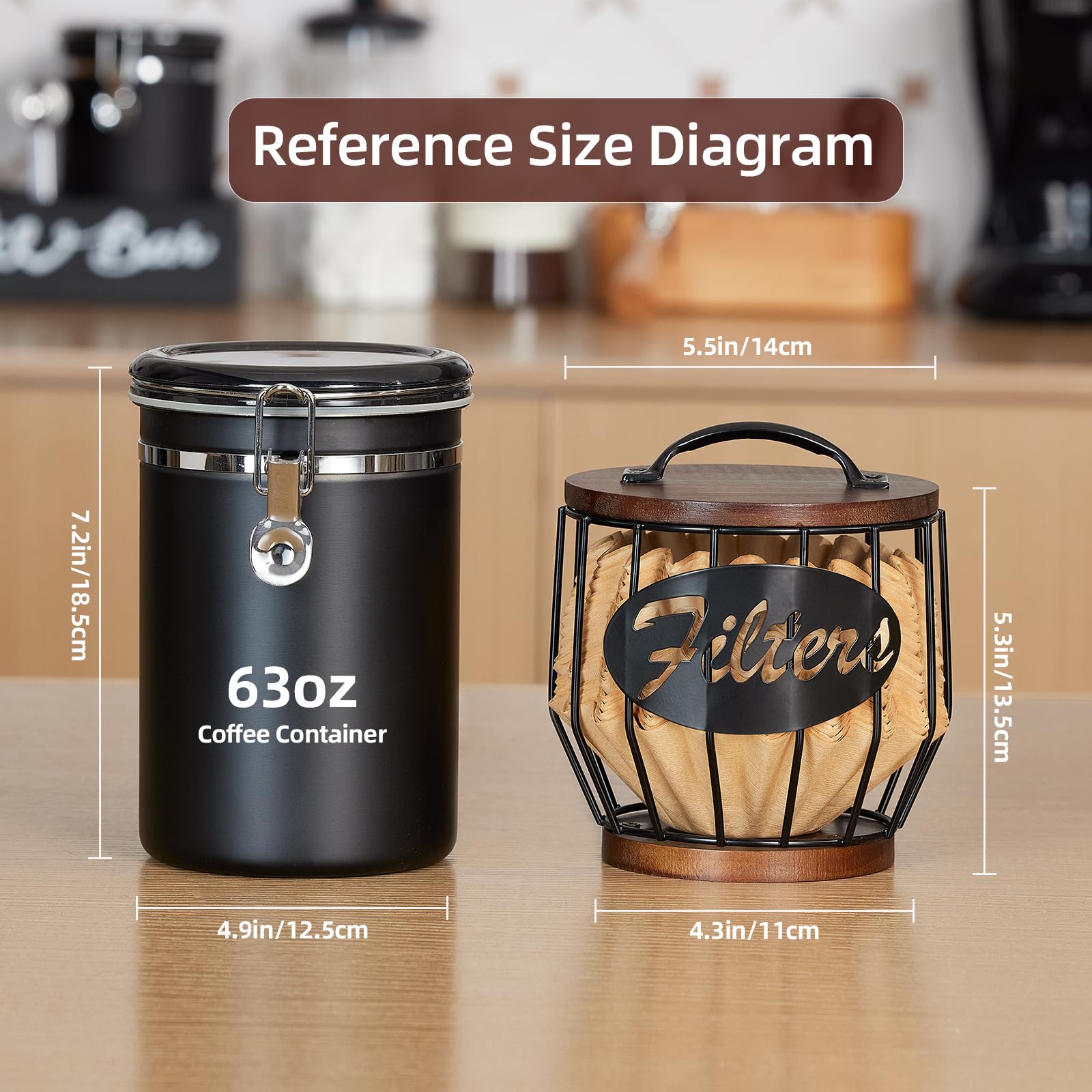 Yangbaga Cup Coffee Reusable Filters Holder with Wood Lid