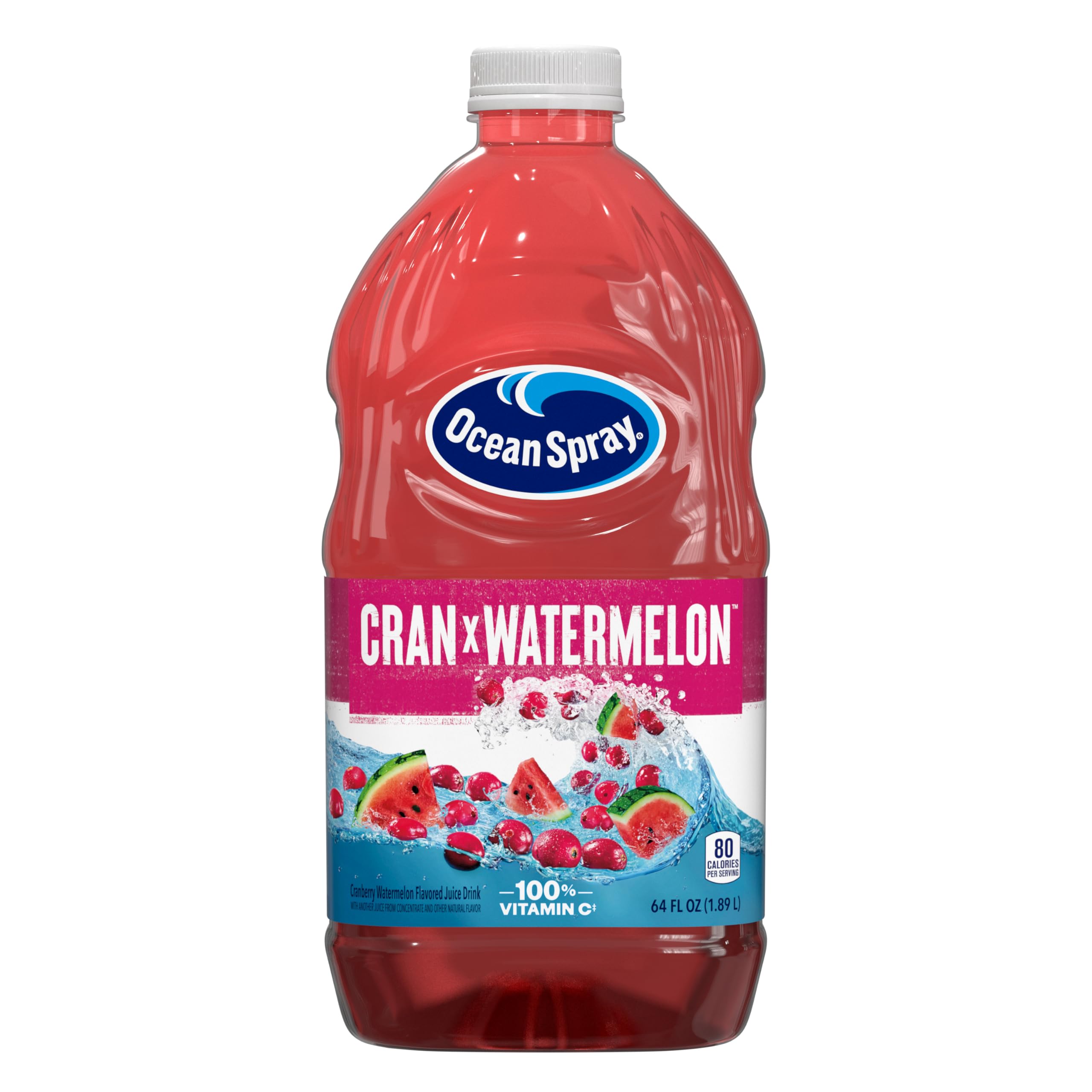 Ocean Spray® Cranberry Juice Cocktail with Calcium, 64 Fl Oz Bottle (Pack of 8)