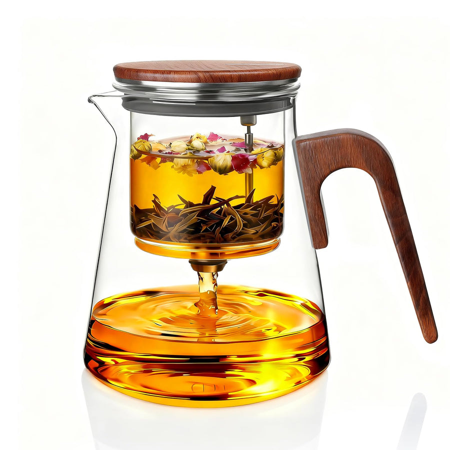 Magnetic Teapot with Removable Infuser for Loose Leaf Tea Brewing