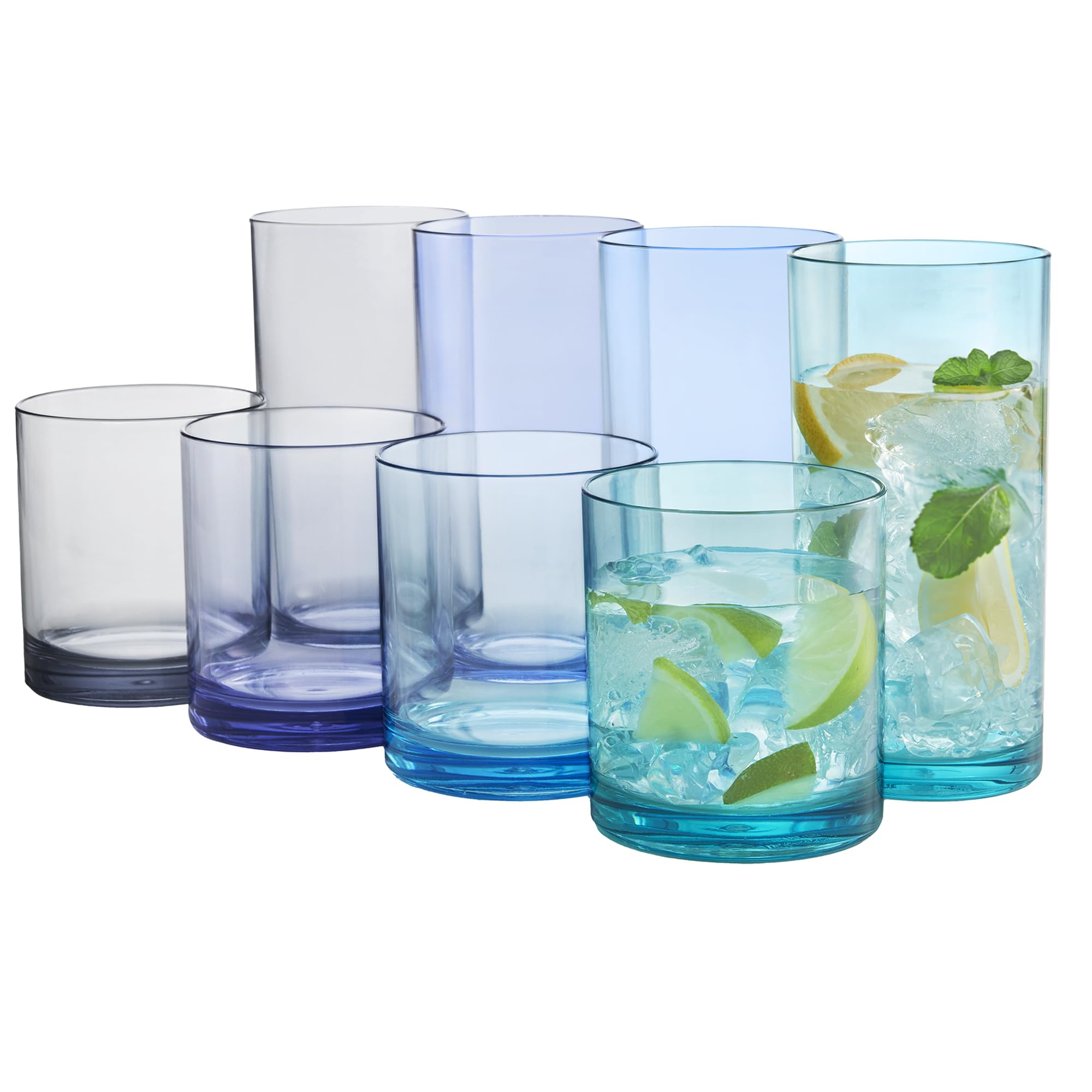 US Acrylic Classic Tumblers Rocks-Water Sets