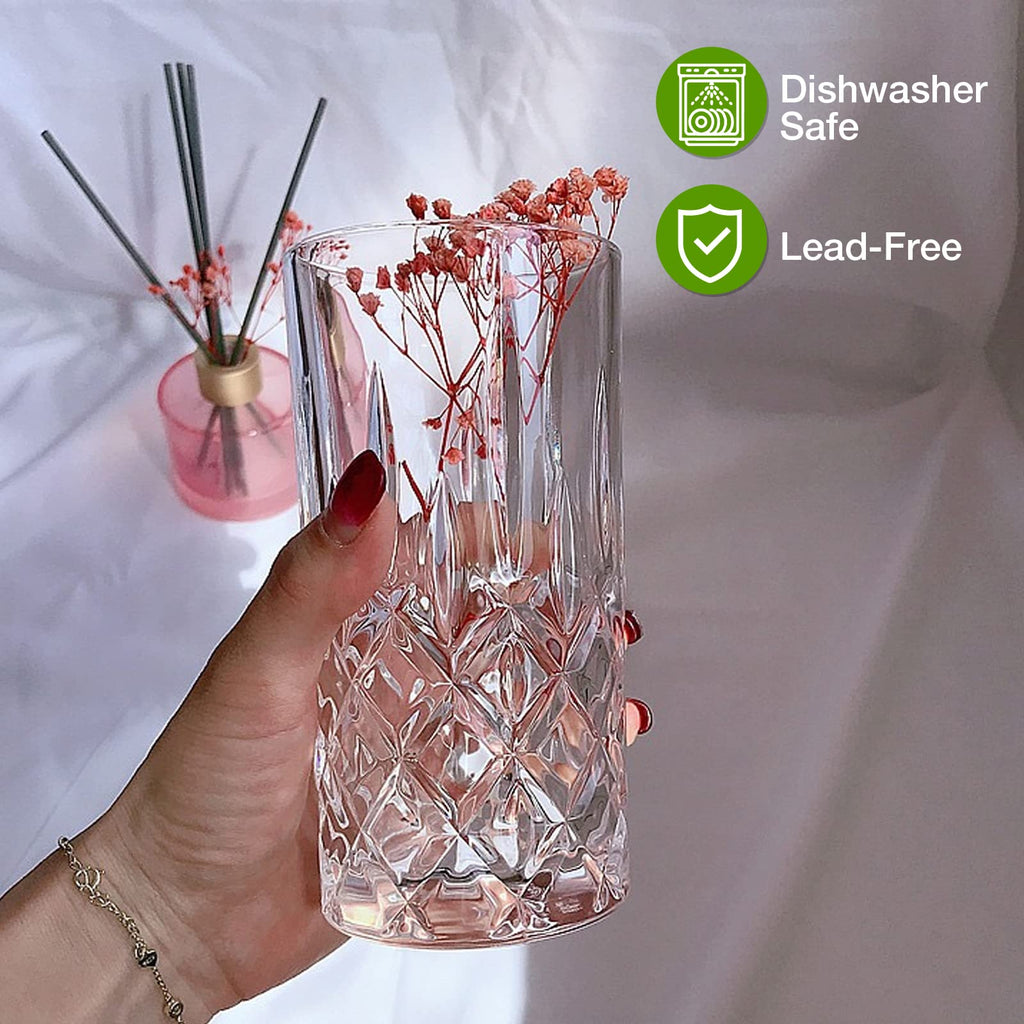 Qipecedm Crystal Drinking Glasses
