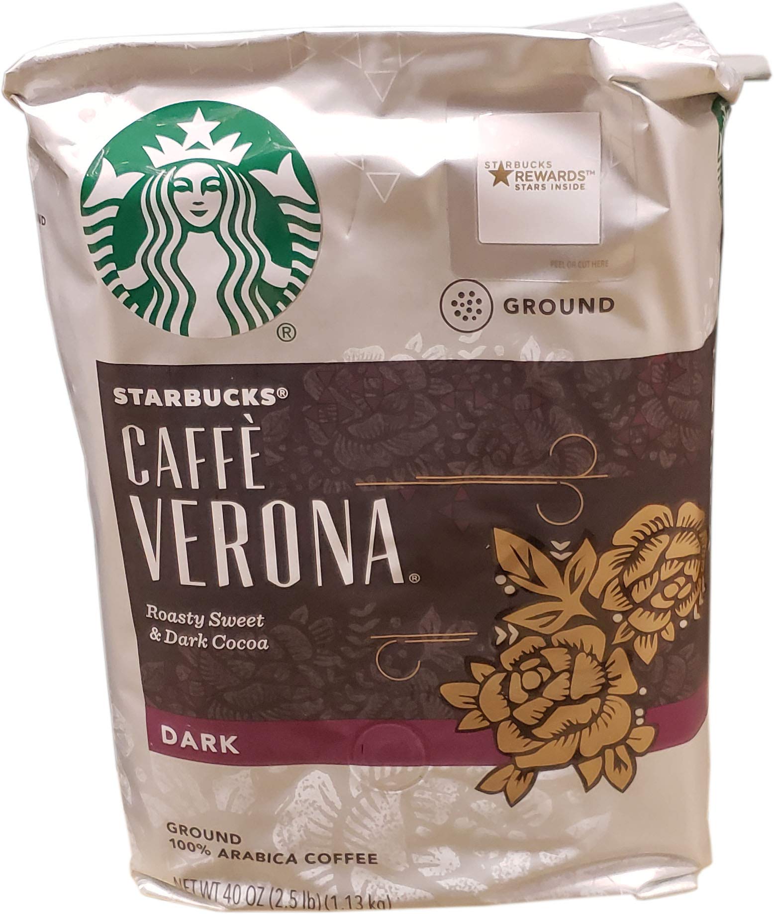 Starbucks Ground Coffee, Dark Roast Coffee, Espresso Roast, 100% Arabica, 1 bag (28 oz)