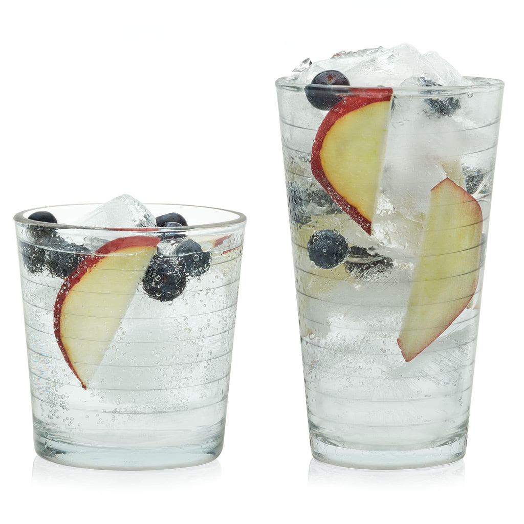 Mixed Drink Glass Set for Cocktails, Whiskey & Everyday Beverages
