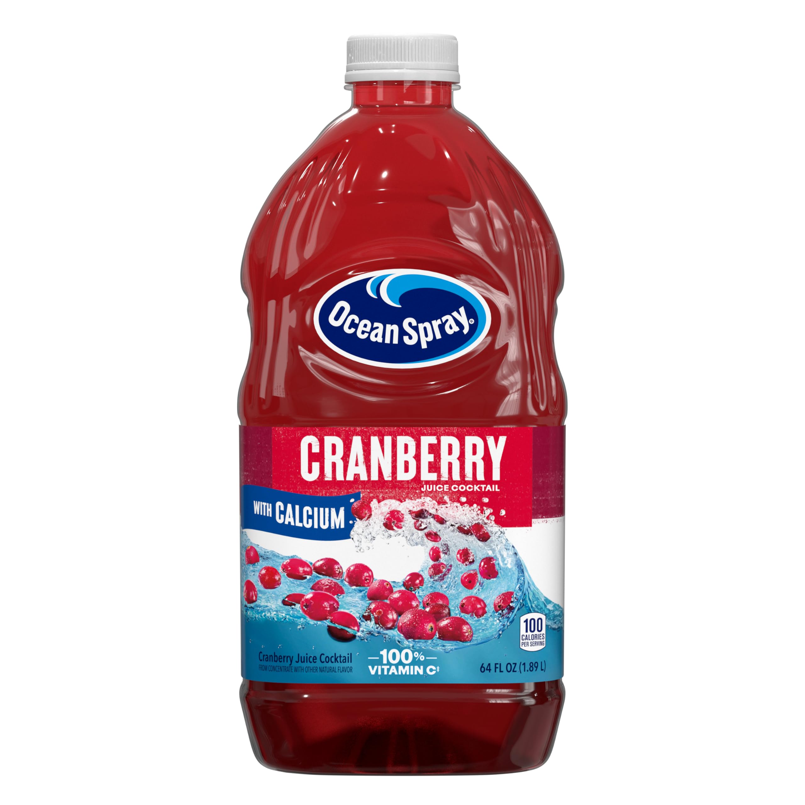 Ocean Spray® Cranberry Juice Cocktail with Calcium, 64 Fl Oz Bottle (Pack of 8)