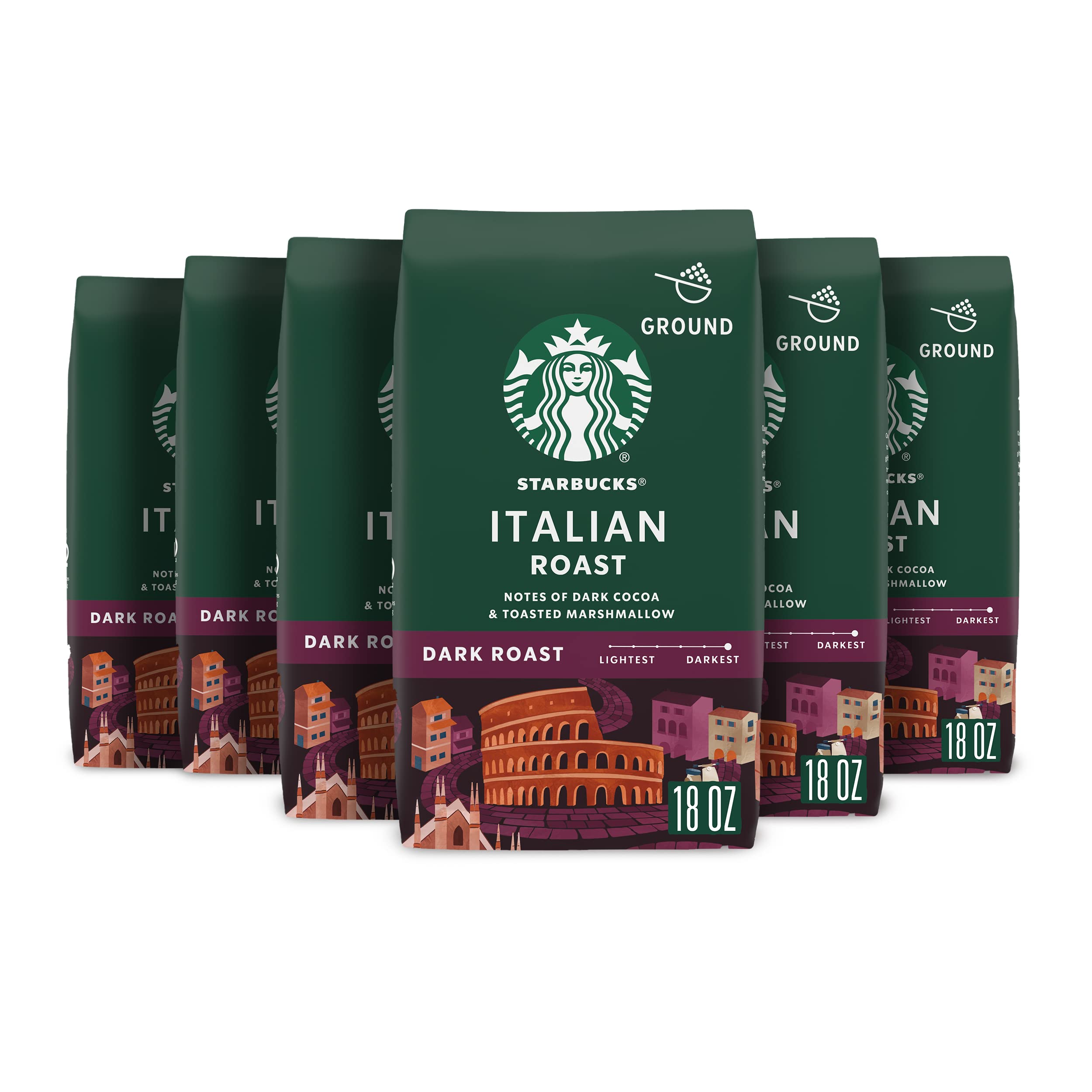 Starbucks Ground Coffee, Dark Roast Coffee, Espresso Roast, 100% Arabica, 1 bag (28 oz)